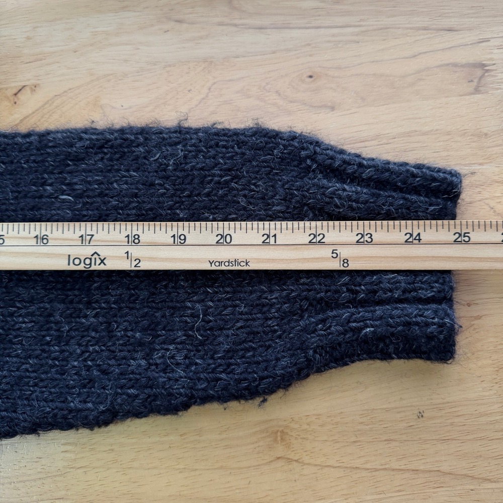 Vintage Polo Ralph Lauren Sweater Mens XXL WOOL Alpaca LINEN Hand Knit Marl Gray - Picture 8 of 10
